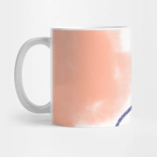 Orange green watercolor art design Mug